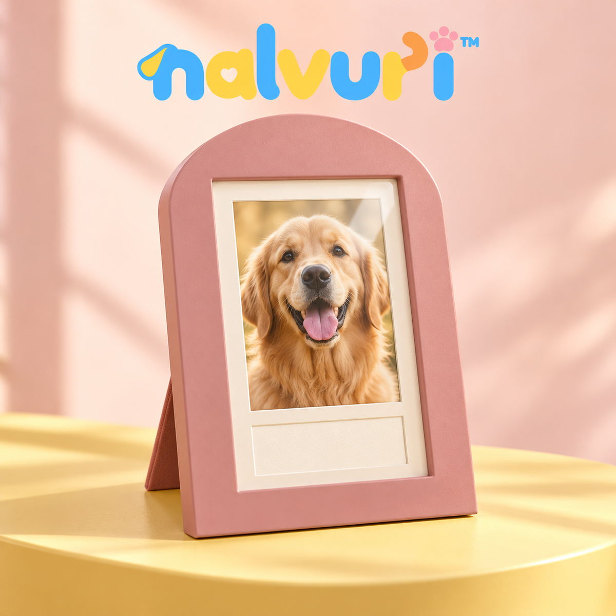nalvuri™ QuietArch Pet Memorial Picture Frame, 4 × 6 Photo Display for Dogs & Cats, Arched Tabletop Remembrance Keepsake