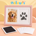 nalvuri™ PawPair Pet Paw Print & Photo Frame Kit, No-Ink-Contact Impression Pad, 4 × 6 Dog & Cat Keepsake Display