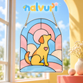nalvuri™ WindowPaw Pet Memorial Suncatcher, Decorative Printed Acrylic Window Hanging with Dog or Cat Silhouette