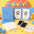 nalvuri™ PawPages Dog & Cat Paw Print Keepsake Kit, Two No-Ink-Contact Pads, Eight Cards & Memory Folio